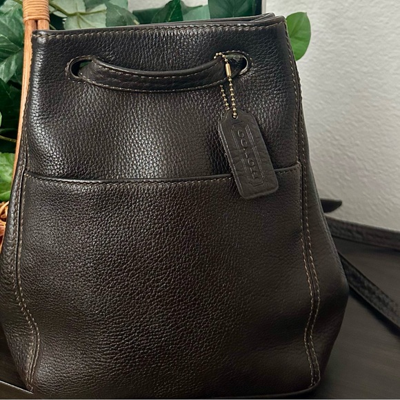 COACH Vintage Sonoma Drawstring Natural Grain Leather Shoulder Bag 4923 - Picture 1 of 14